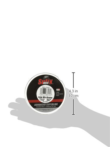 Vibrant green color retention on Sufix 832 braid line aids visibility.