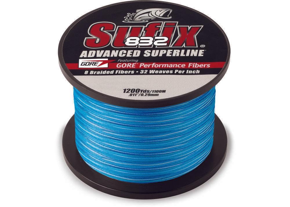Sufix 832 neon lime braid line tight weave detail for roundness.