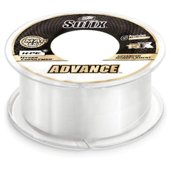 Close-up of Sufix Advance monofilament line showing 0.012-inch diameter, ideal for smooth casting.