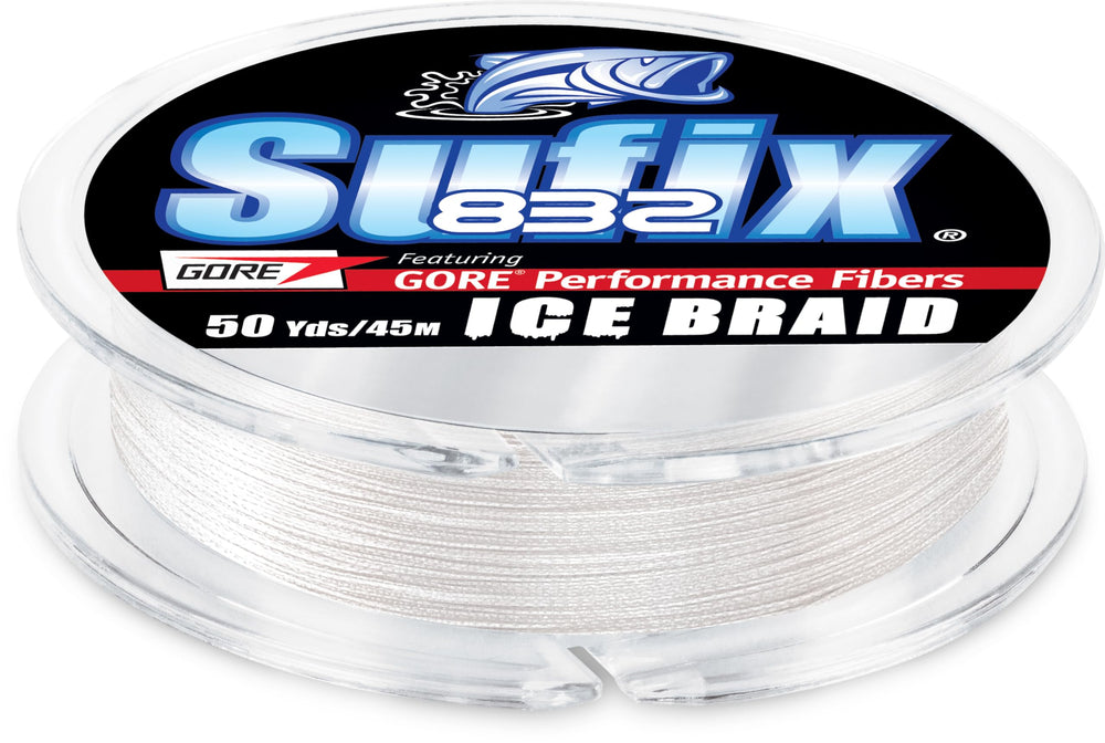 Bright visibility above ice with Sufix Advanced 832 for confident ice casting.