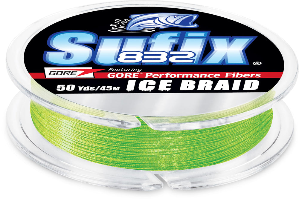 Sufix Advanced 832 Ice Braid abrasion test against ice edge demonstrating durability