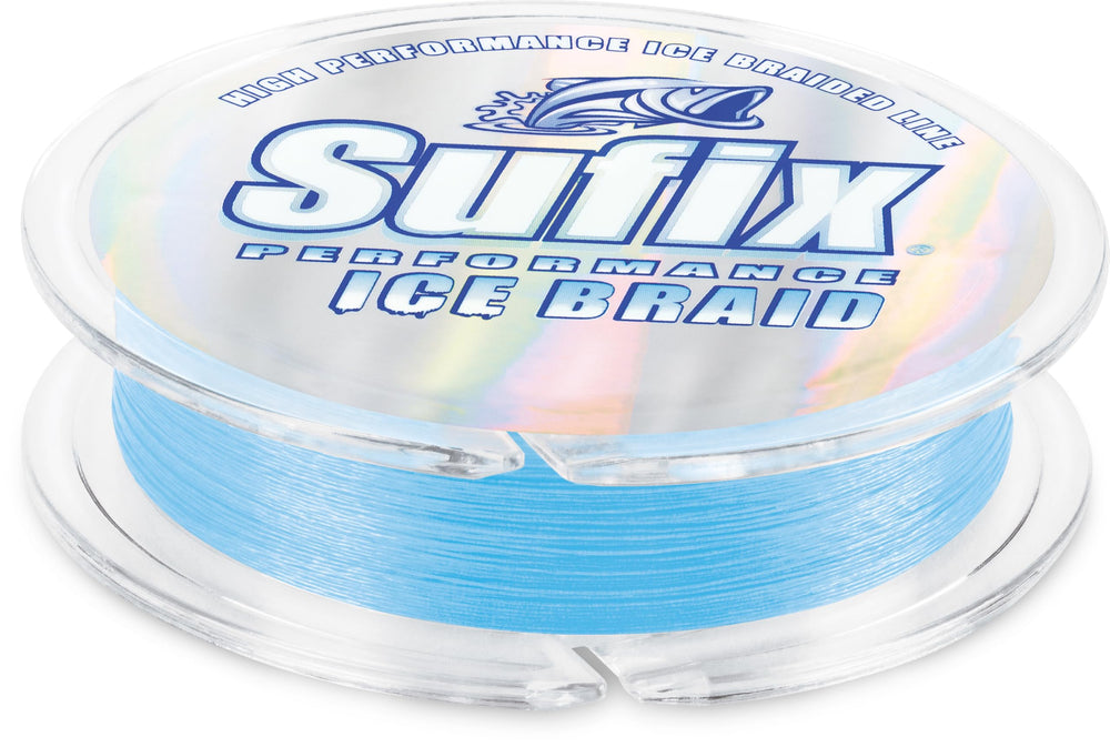 Sufix Ice Braid Glacier Blue with ice-resistance improves through-ice performance.
