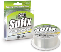 Sufix Invisiline fluorocarbon line, clear 6 lb, for stealthy lure presentation