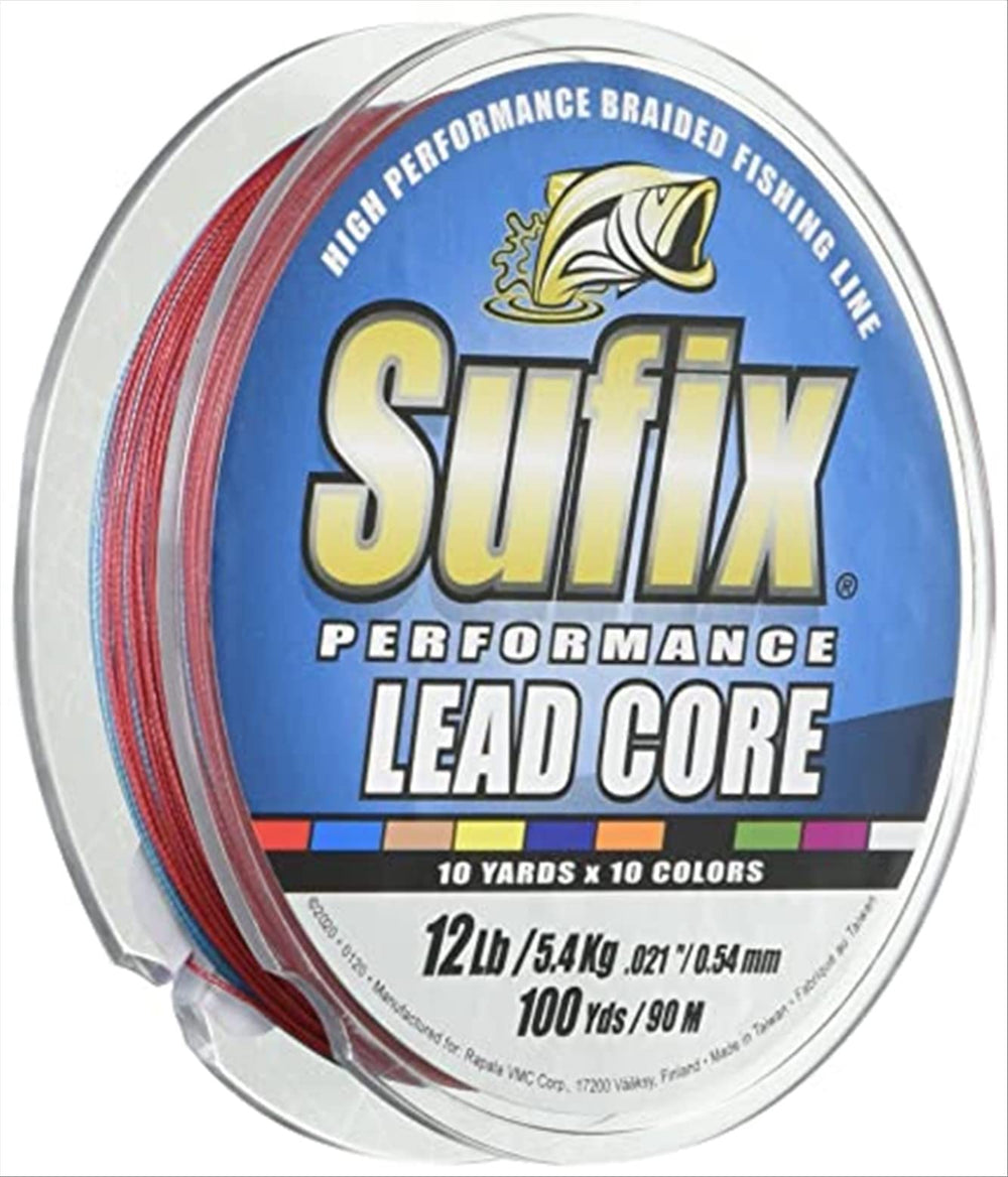 Sufix Performance Lead Core 100 yards metered line for precise depth control
