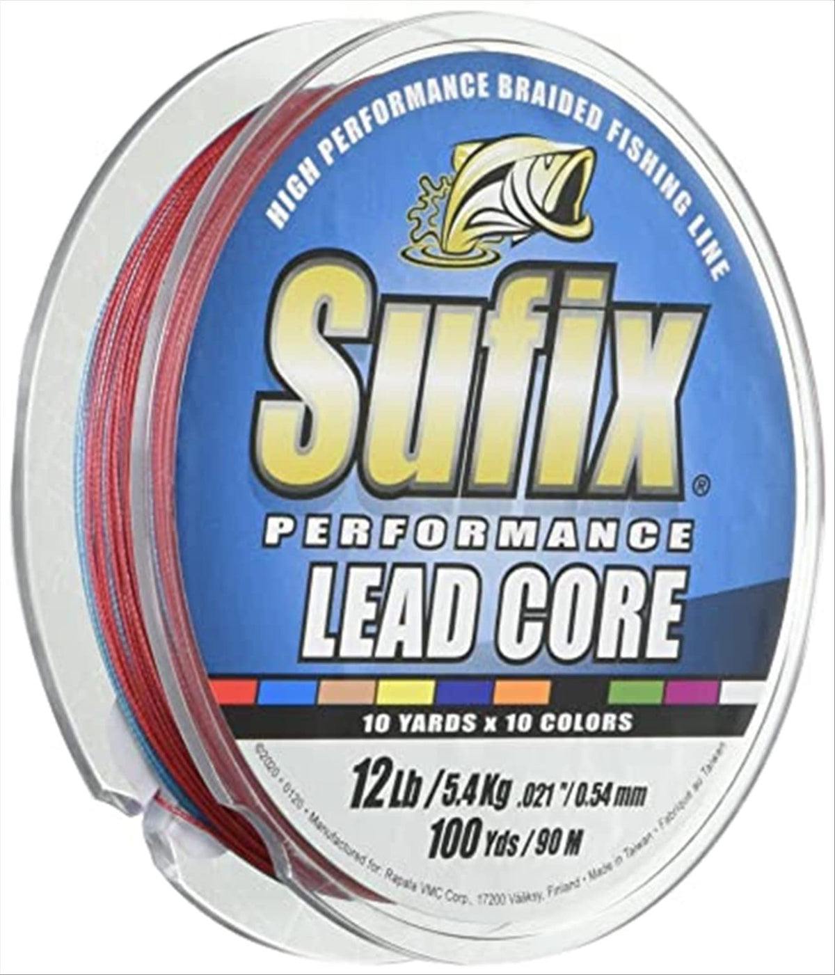 Sufix Performance Lead Core 100 yards metered line for precise depth control