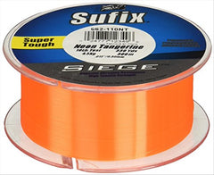 Sufix Siege neon-tangerine 12lb line on reel delivers longer casts with smooth handling