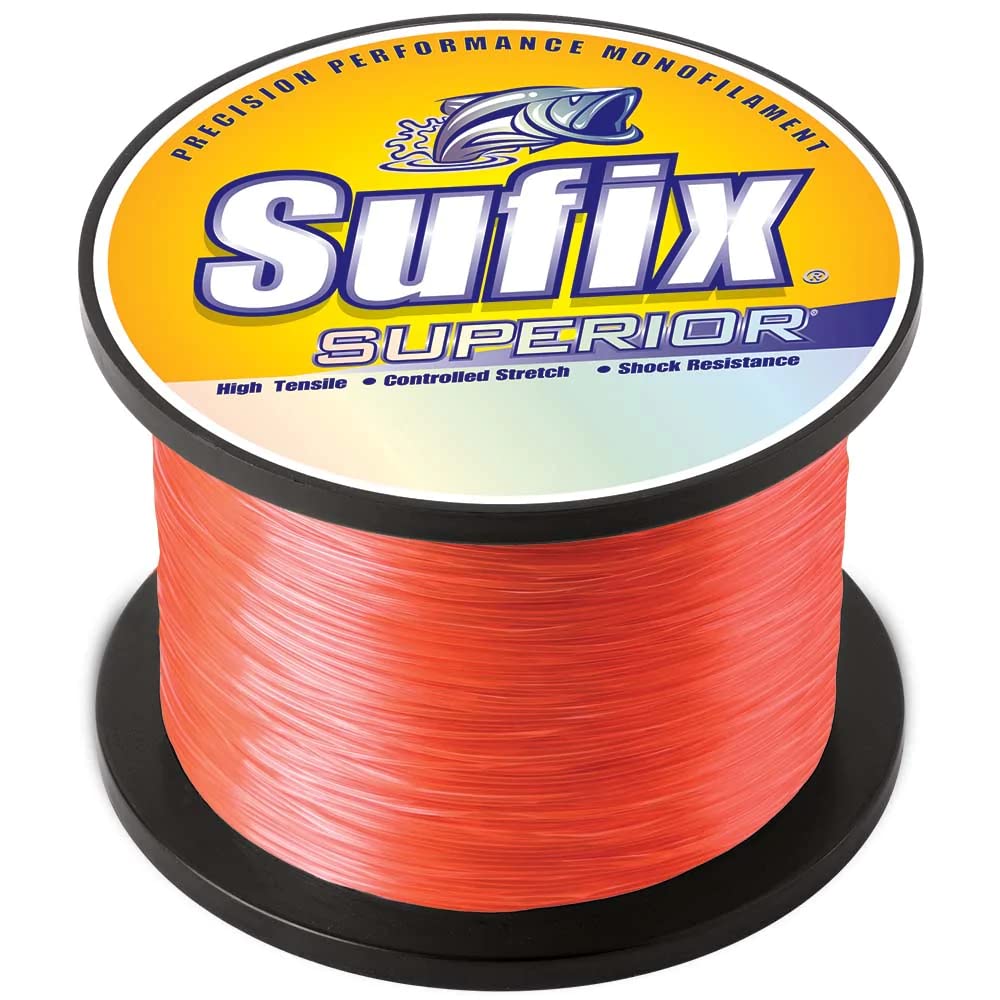 Sufix Superior Neon Fire line, 2145 yards, high visibility for strike detection.