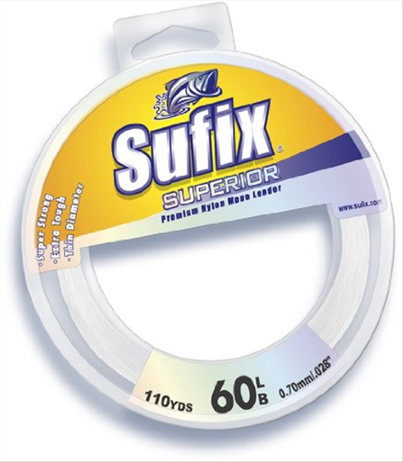 Sufix Superior Leader 40 lb Clear 110 yards for strong, abrasion-resistant leader use