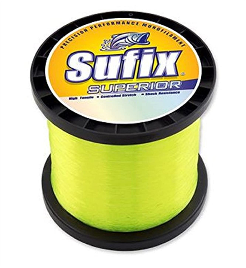 Sufix Superior yellow spool demonstrates high tensile strength for reliable hook setting.