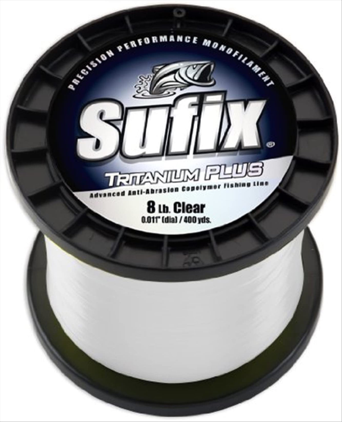 Sufix Tritanium Plus 20 lb clear line on spool, ideal for long casts and smooth handling
