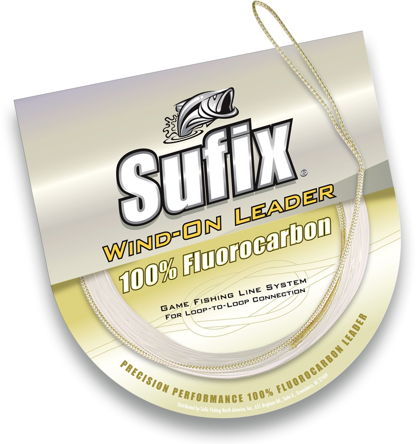 Sufix Wind-On fluorocarbon leader 50 lb clear enables stealthy casts and smooth guide passage