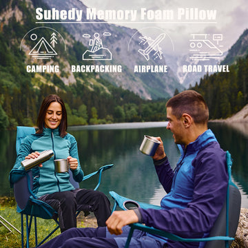 Suhedy 2.4-inch memory foam core provides steady travel support