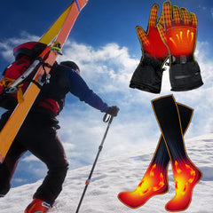 Suhine heated gloves close-up showing heat elements for instant warmth.