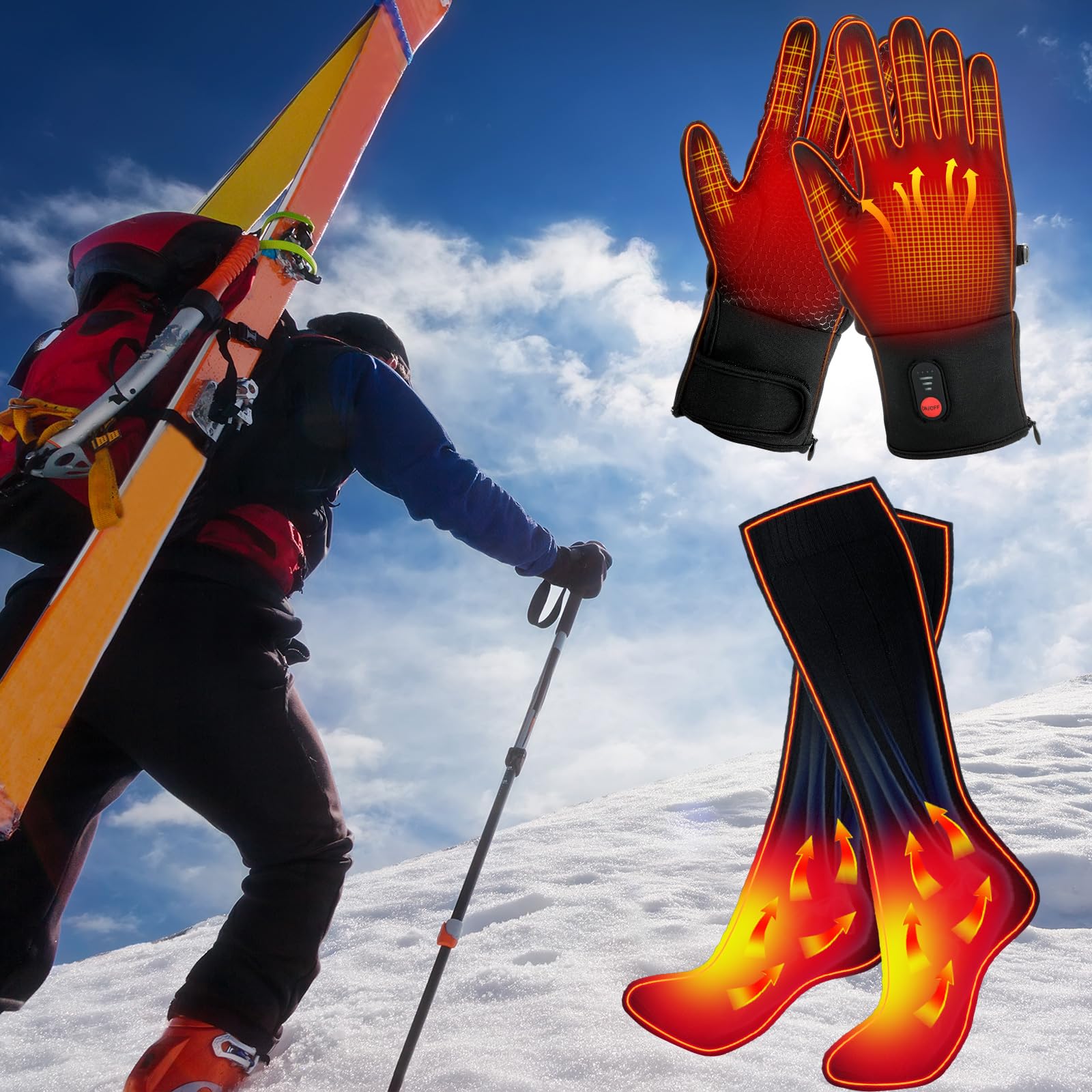 Suhine heated socks exterior focused on all-day warmth and comfort