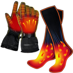 Suhine heated gloves and socks winter package warming hands and feet.