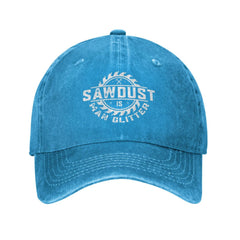 Suirtaeop Sawdust Is Man Glitter hat blue, front view for casual wear.