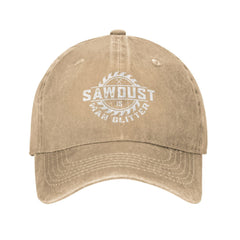 Suirtaeop Sawdust Is Man Glitter Hat front view, stylish daily accessory.