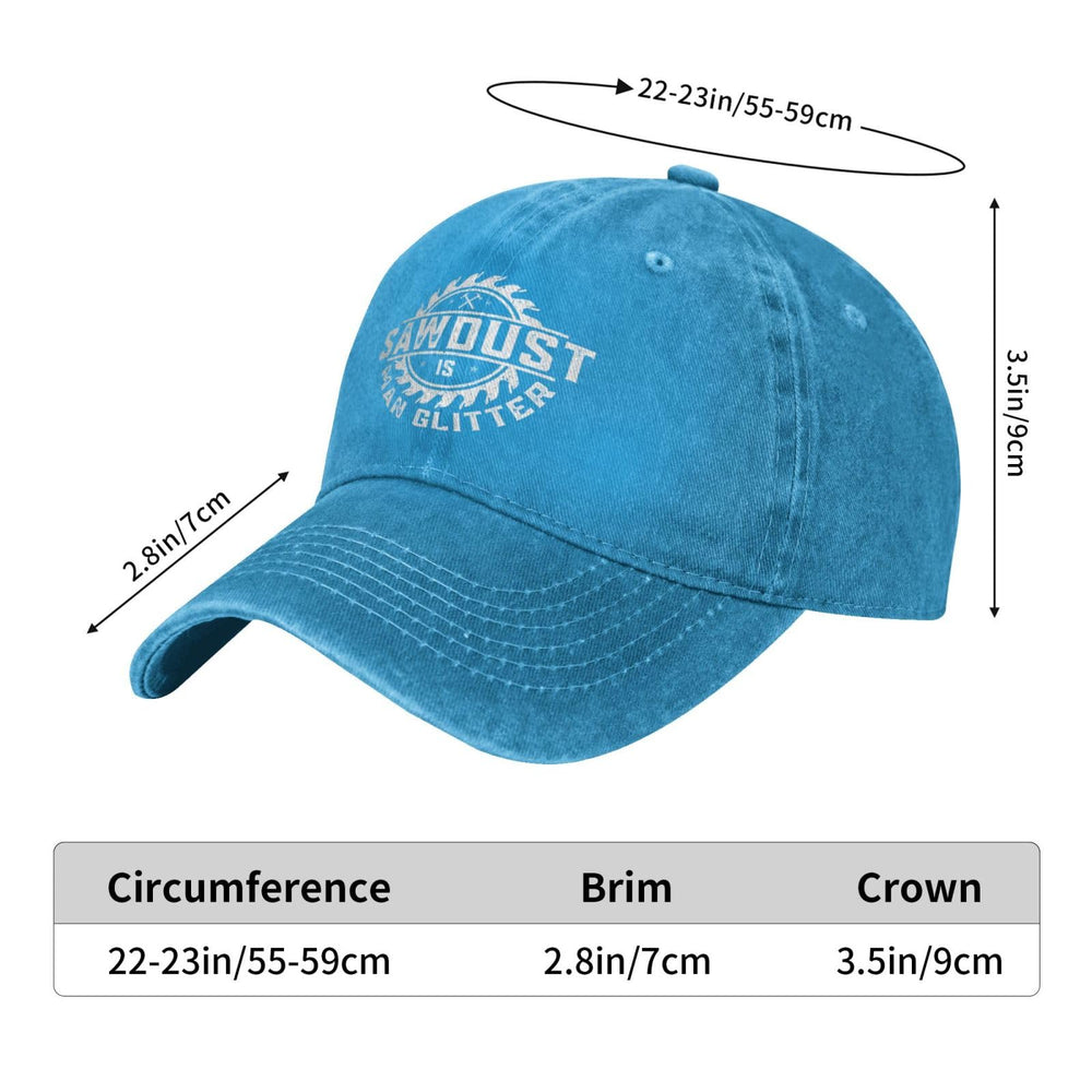 Suirtaeop woodworking hat blue graphic front for hobbyists.
