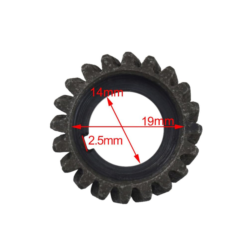 SUISUITONG 20-teeth bevel gear, fits 14mm ID, ideal for 49cc–80cc motorized bikes.