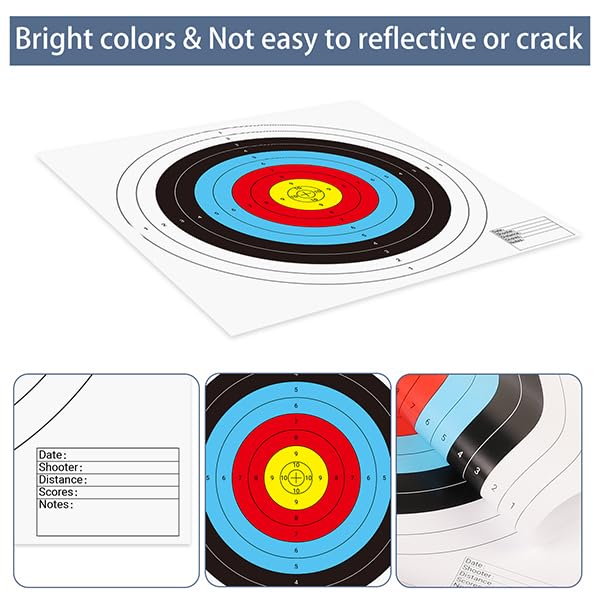 Suituts 16x16-inch archery paper target for indoor or outdoor practice.