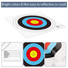 Suituts 16x16-inch archery paper target for indoor or outdoor practice.
