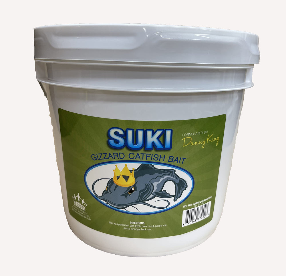 Suki Gizzard Catfish Punch Bait on hook boosts bite attraction for catfish.