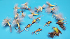 Sulfur Life Cycle Fly Selection dry fly side view, showing precise trout patterns.