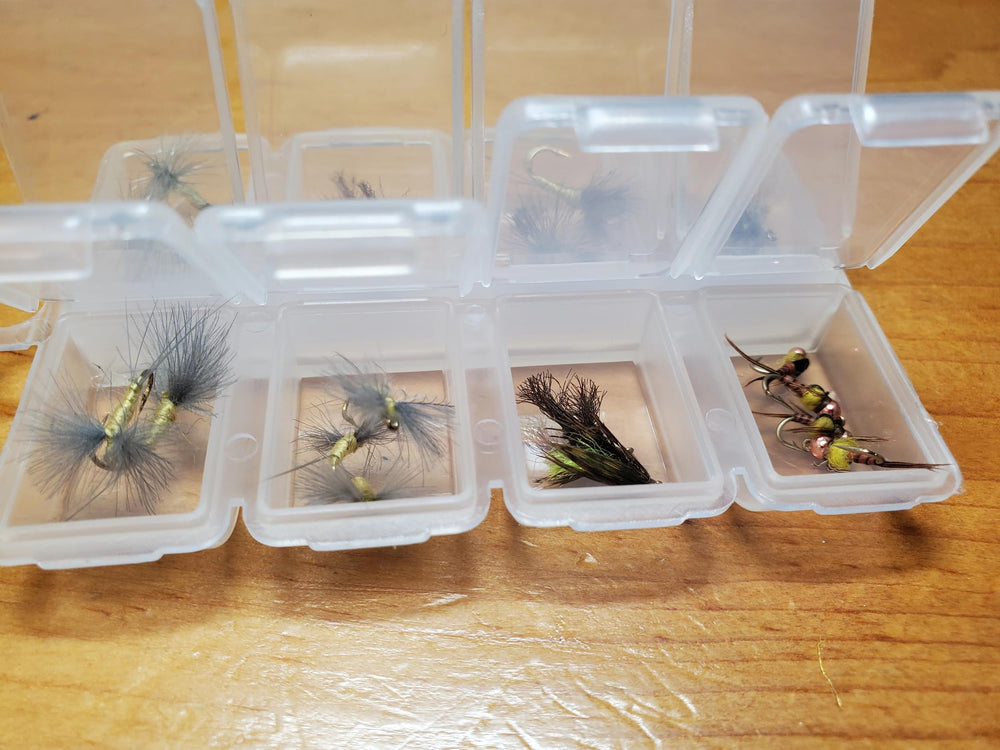 Sulfur Life Cycle Fly Selection emerger detailing, highlighting lifelike texture.