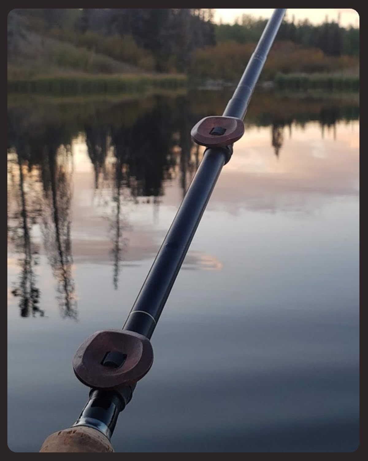 Kebari fly secured to line holder for quick access