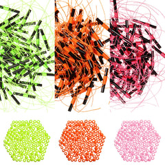 Sumind bobber stops orange color with plastic beads, 100 pieces