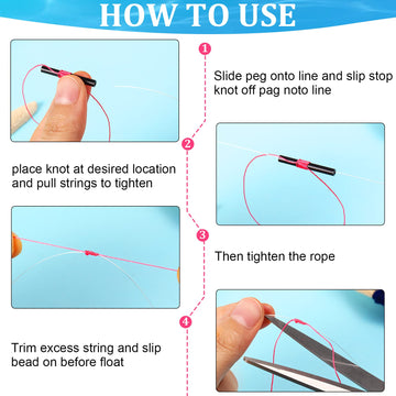 Sumind bobber stops pink color with plastic beads, 100 pieces