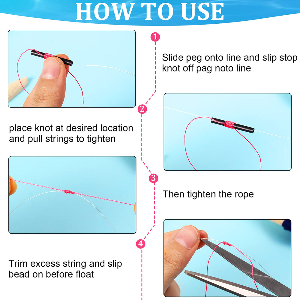 Sumind bobber stops pink color with plastic beads, 100 pieces