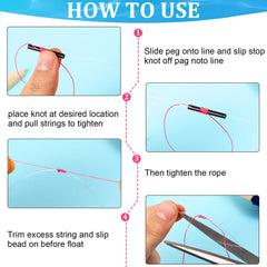 Sumind bobber stops pink color with plastic beads, 100 pieces