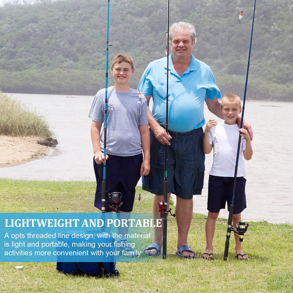 Fishing setup showing bobber stops on line for depth adjustment