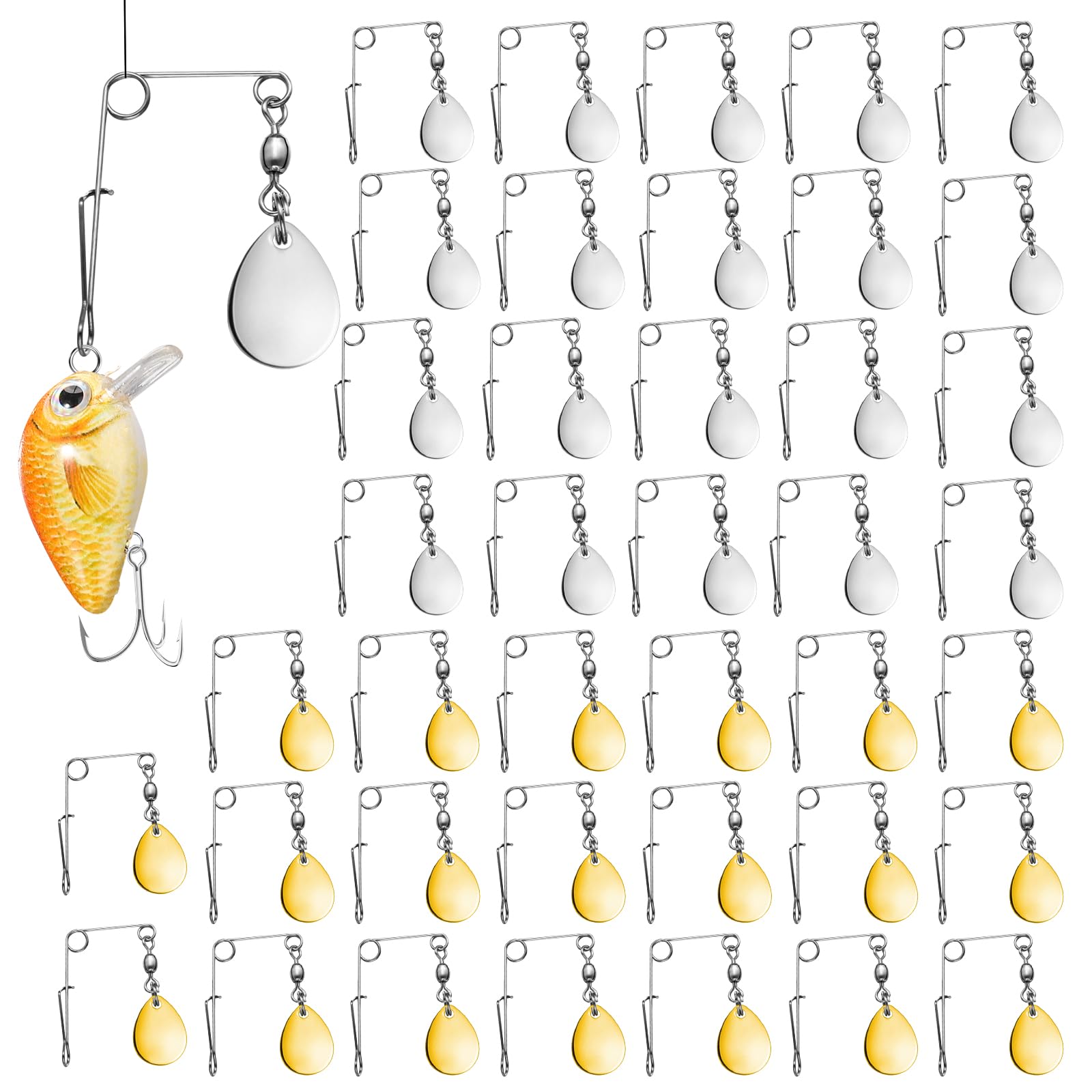 Sumind 40-Pieces Spinner Blades packaging and set