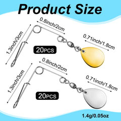 Close-up of silver and gold spinner blades