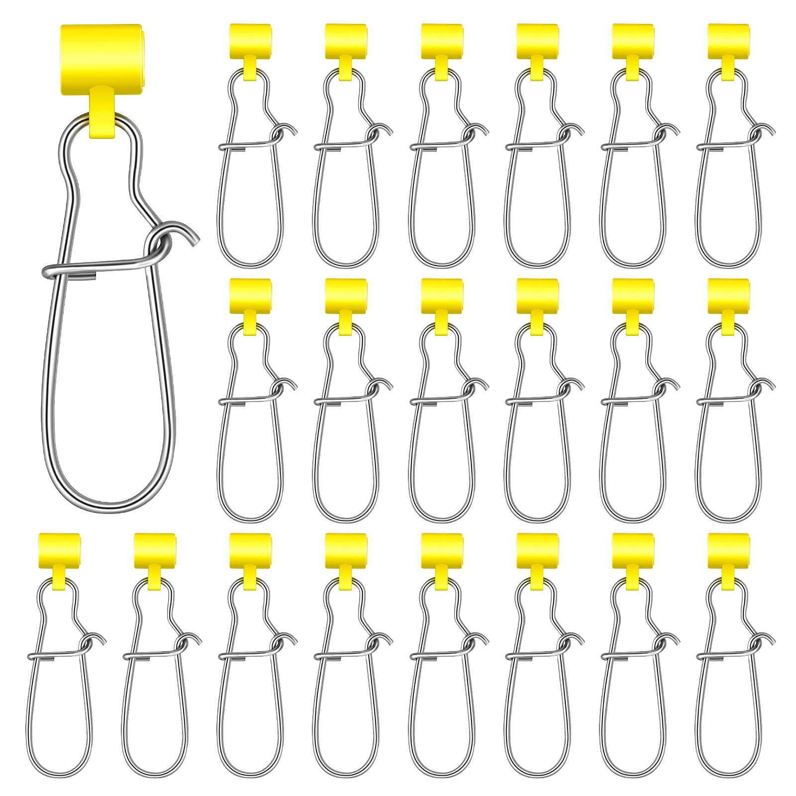 Sumind fishing line sinker slides with duo lock clips in yellow