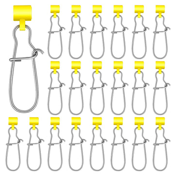 Sumind fishing line sinker slides with duo lock clips in yellow