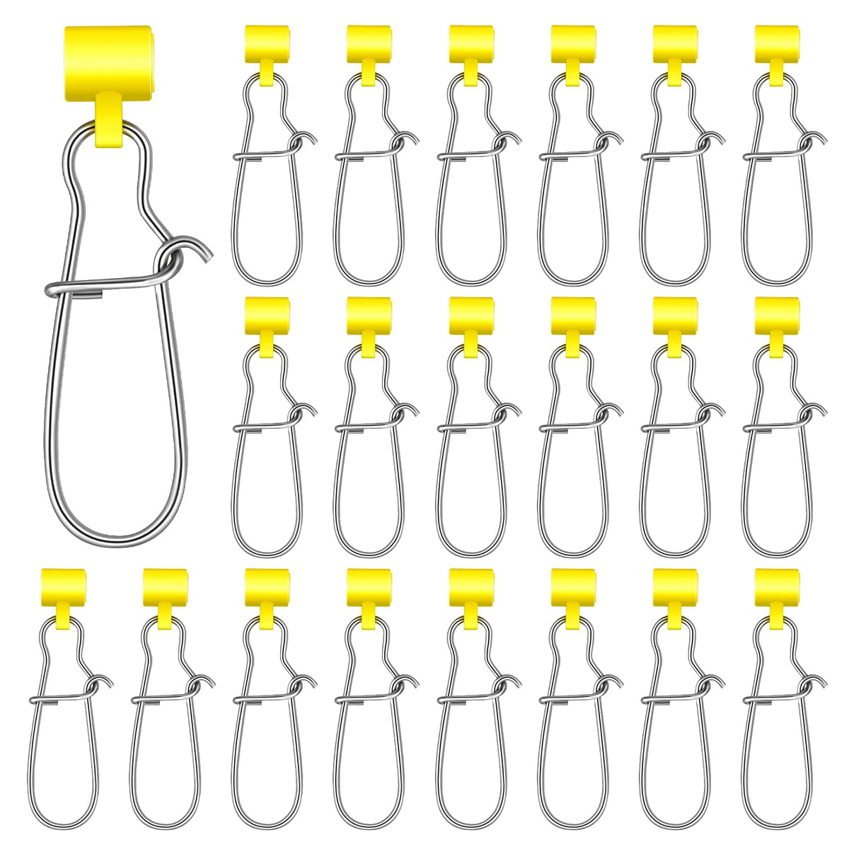 Sumind fishing line sinker slides with duo lock clips in yellow