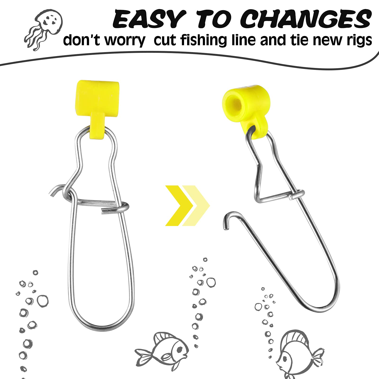 50 pieces yellow sinker slides ready for packaging