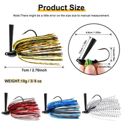 Eight color options for Sumind bass football jigs kit