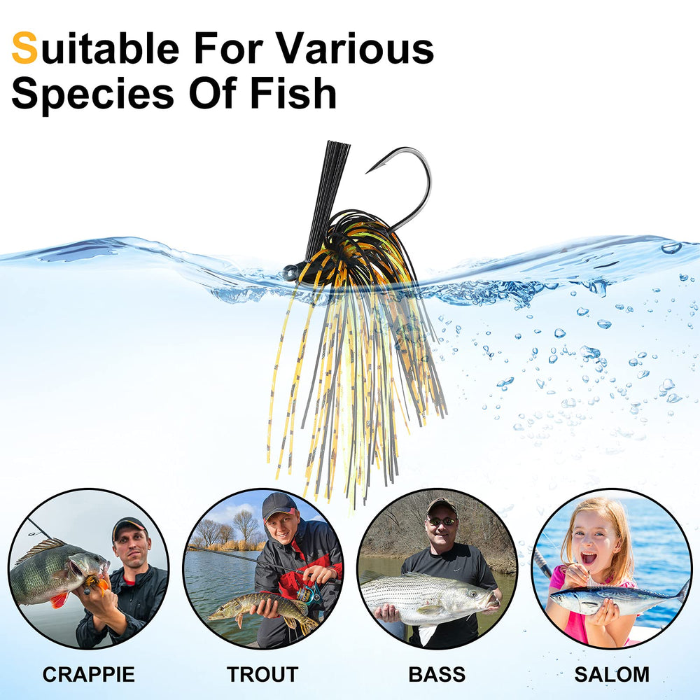 Durable football head jig suitable for fresh and saltwater fishing