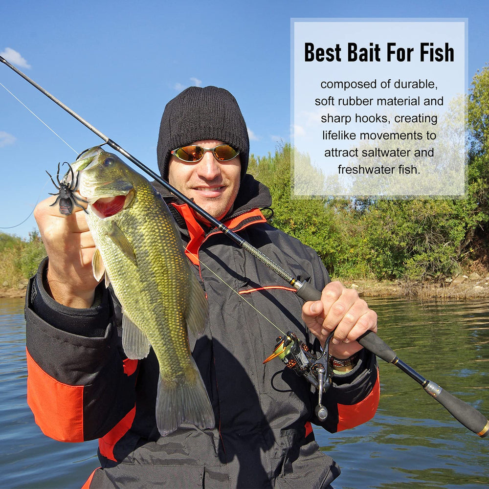 Pack of 4 Sumind spider lures in assorted styles