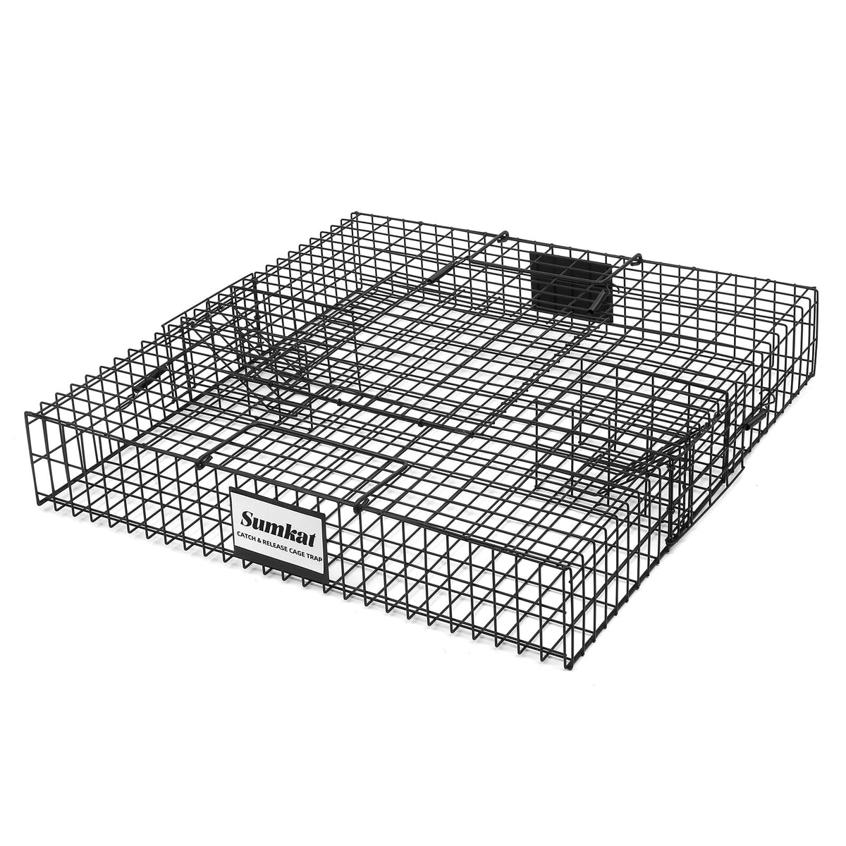 Sumkat Squirrel Trap Cage demonstrates outdoor capture for humane relocation.
