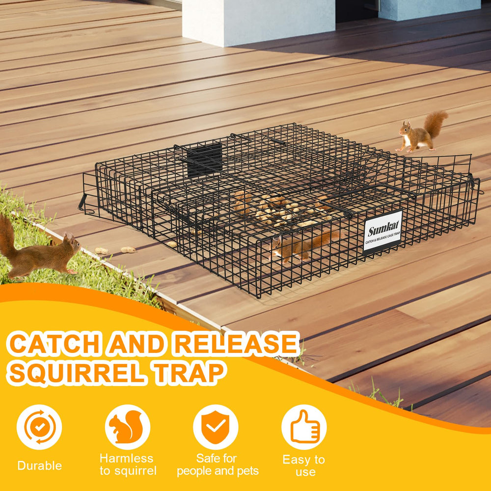 Sumkat Squirrel Trap capacity up to 25 squirrels for large tasks.