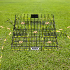 Sumkat Squirrel Trap two-door system enables quick access for multiple captures.