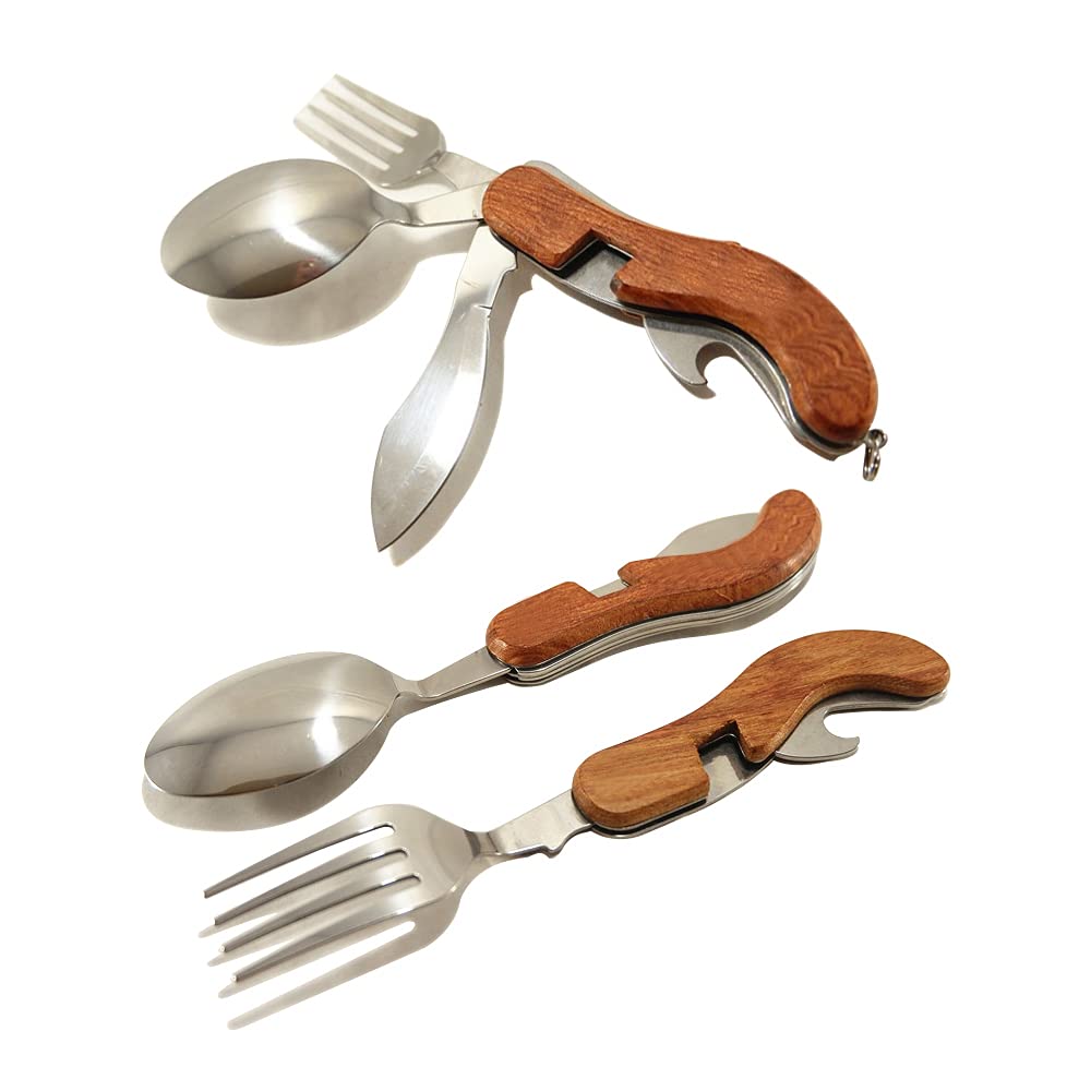 Summer HHouse 4in1 camping utensils in action during camping and hikes.