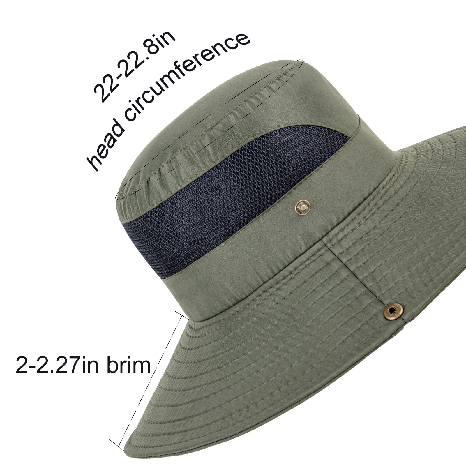 Close-up of breathable nylon material on Summer Sun Hat