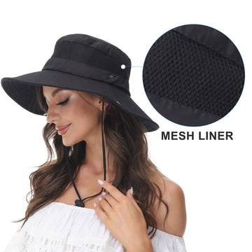 Roll-up snaps on brim for style and sun protection