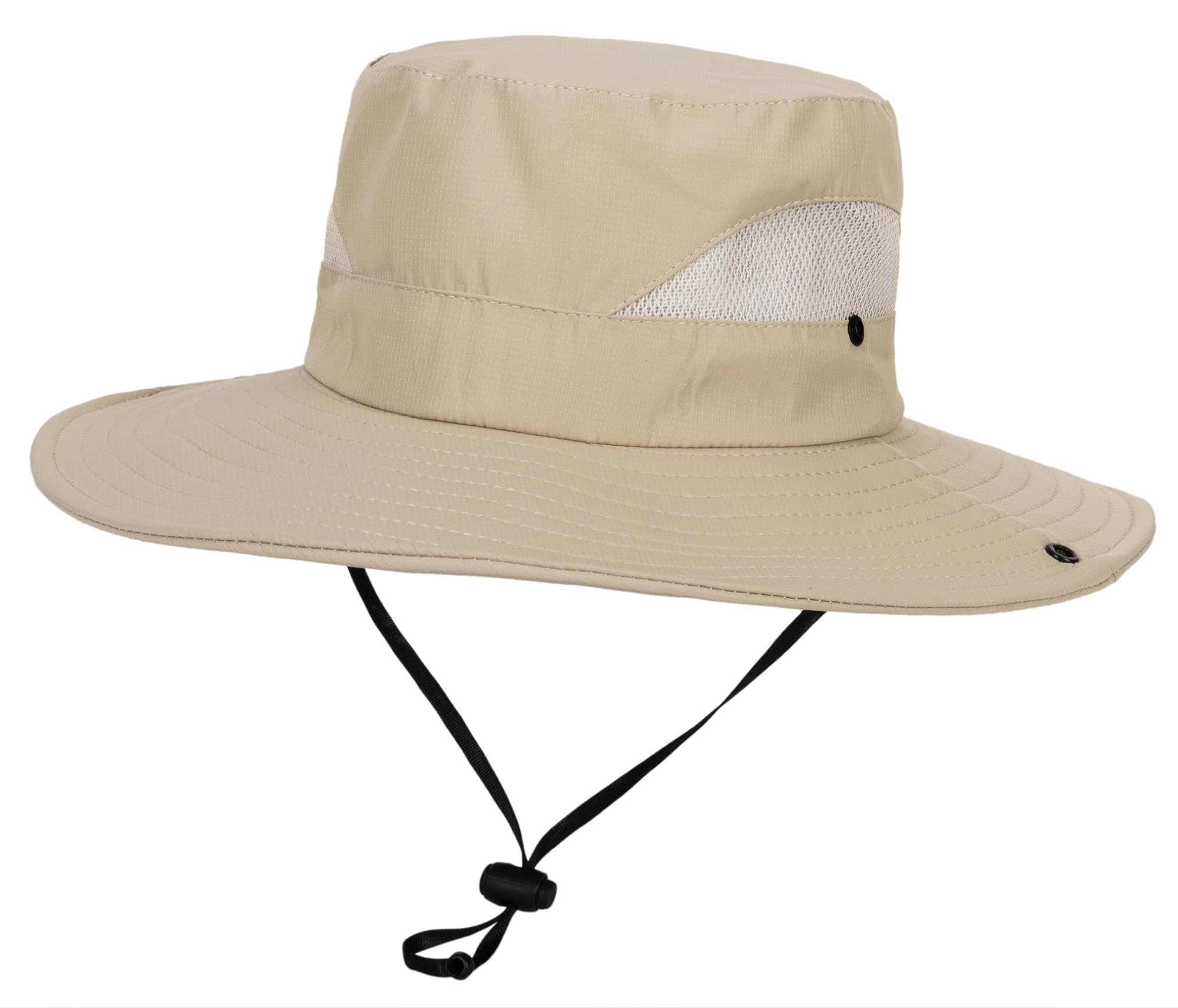 Dark beige Summer Quick-Dry Sun Hat for men and women, front view